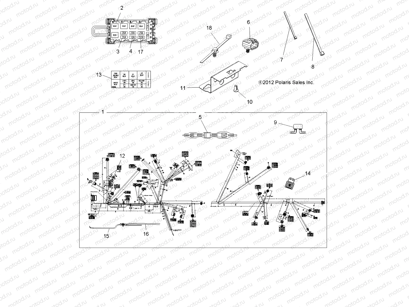 ELECTRICAL | ELECTRICAL, HARNESS, EPS - A13GH8EAK (49ATVHARNESS13SCRAM850)