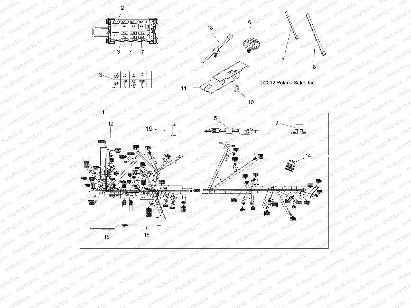 ELECTRICAL | ELECTRICAL, HARNESS, EPS - A13GH8EFK (49ATVHARNESS13850SCRAMI)