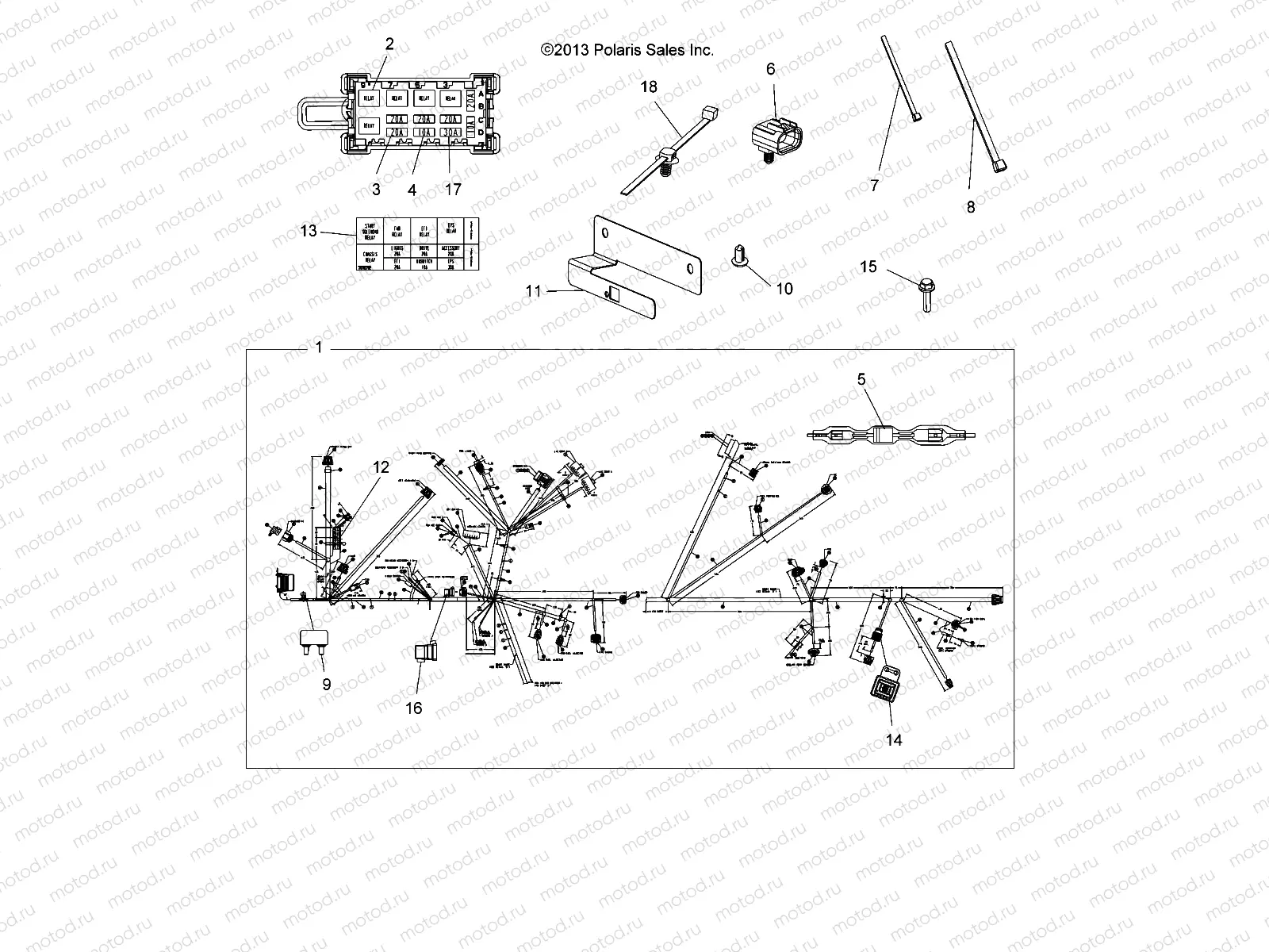 ELECTRICAL | ELECTRICAL, HARNESS, EPS - A14GH8EAI (49ATVHARNESS14SCRAM850)