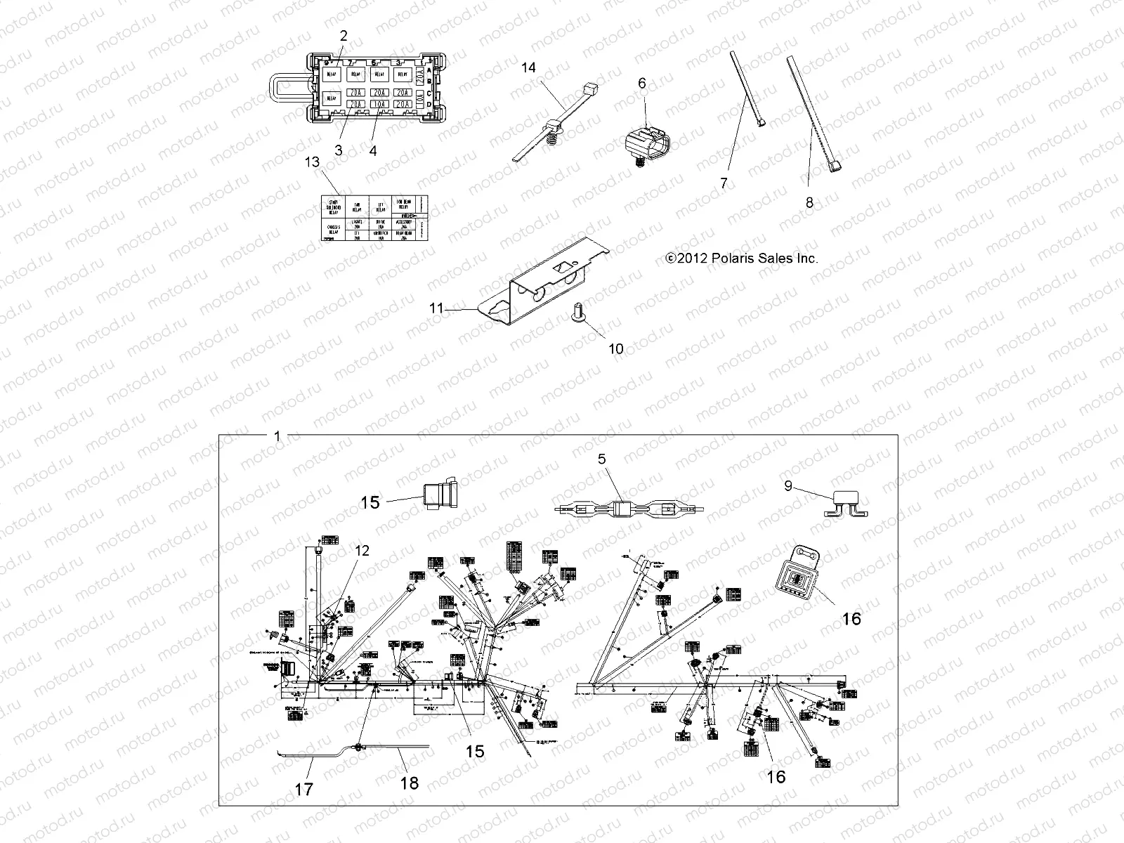 ELECTRICAL | ELECTRICAL, HARNESS, NON-EPS - A13GH85AJ (49ATVHARNESS13850SCRAM)