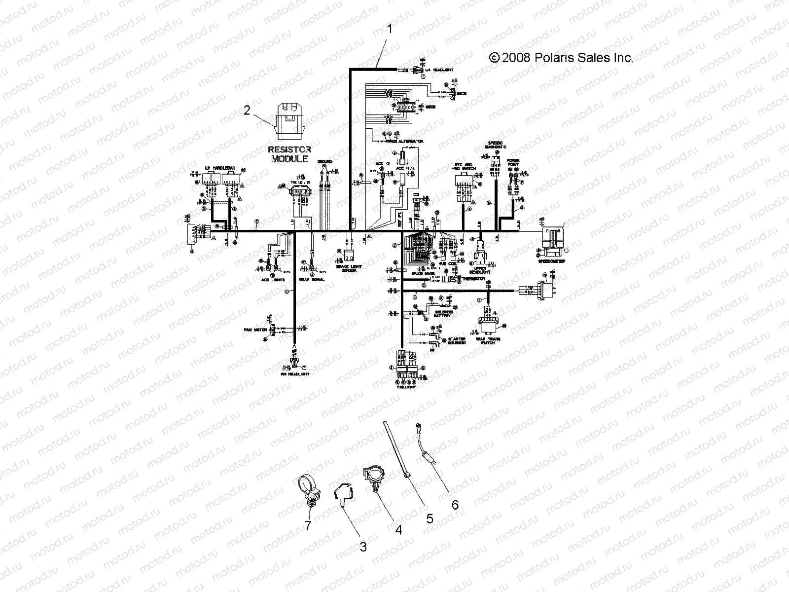 ELECTRICAL | ELECTRICAL, HARNESSES - A08CL50AA (49ATVHARNESS086X6)