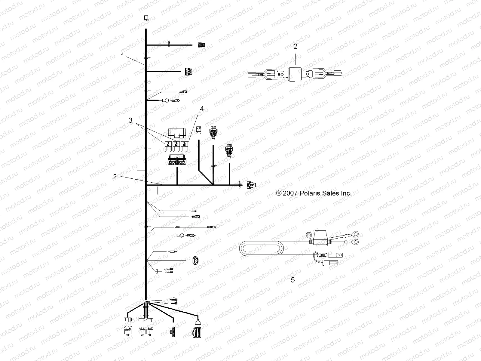 ELECTRICAL | ELECTRICAL, HARNESSES - A08LH46AQ/AX/AZ (49ATVHARNESS08SP400)