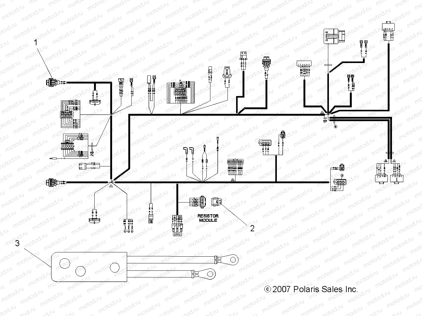 ELECTRICAL | ELECTRICAL, HARNESSES - A08MH50AX/AZ (49ATVHARNESS08SP500)