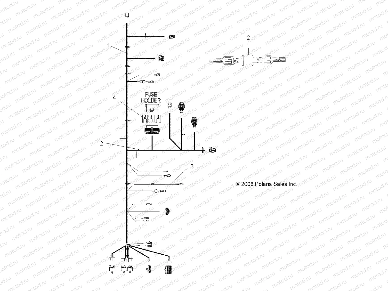 ELECTRICAL | ELECTRICAL, HARNESSES - A09LB27AA (49ATVHARNESS09HAWK)