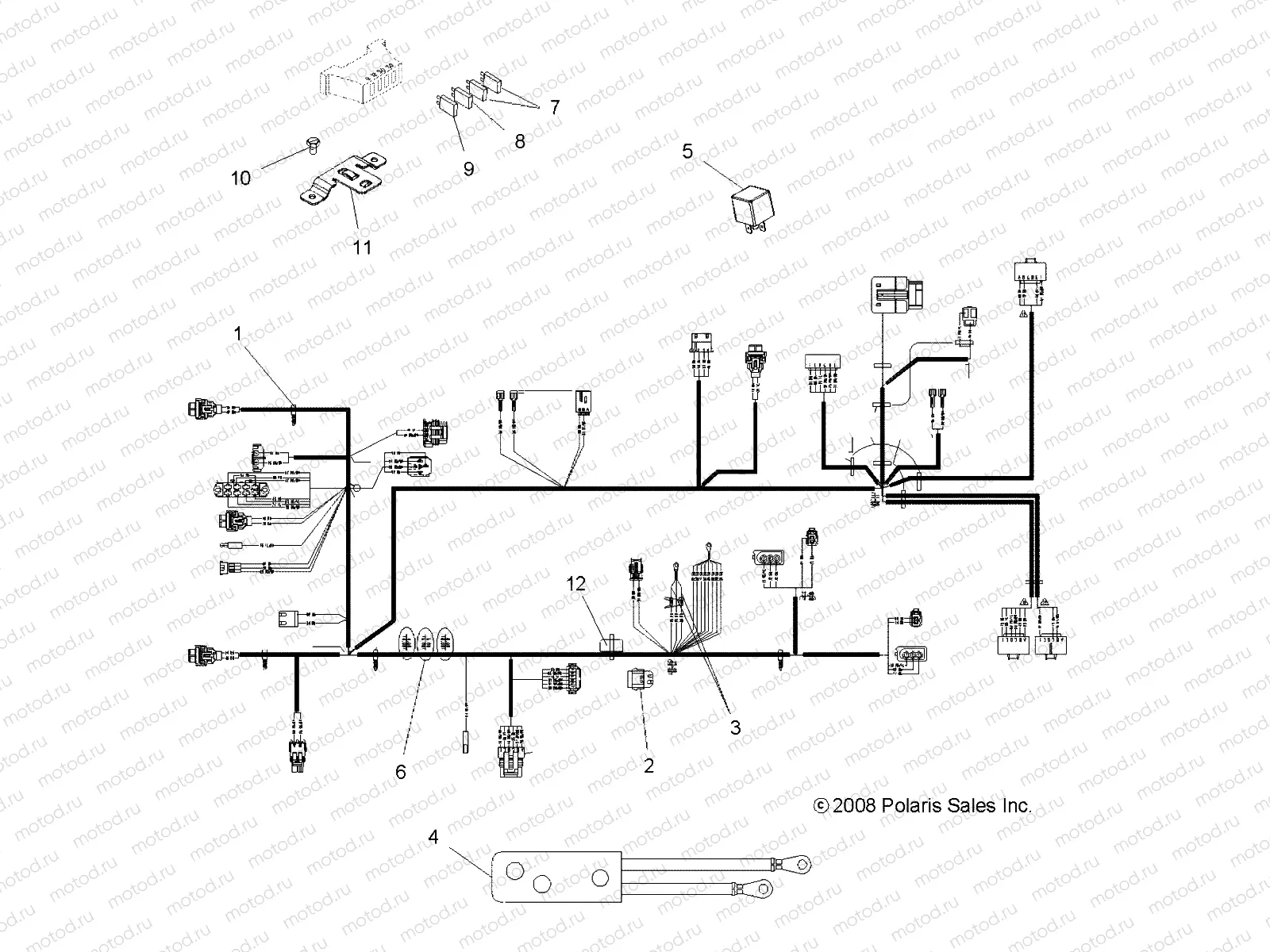ELECTRICAL | ELECTRICAL, HARNESSES - A09MH50AS/AX/AZ (49ATVHARNESS09SP500)