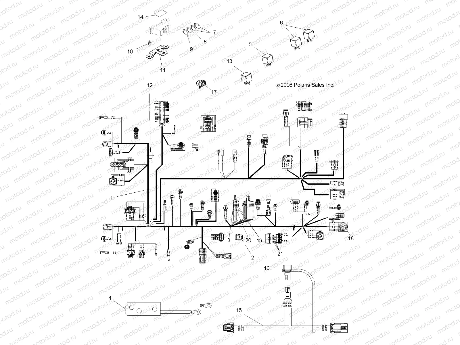 ELECTRICAL | ELECTRICAL, HARNESSES - A09MN50ET (49ATVHARNESS09SP500TR)