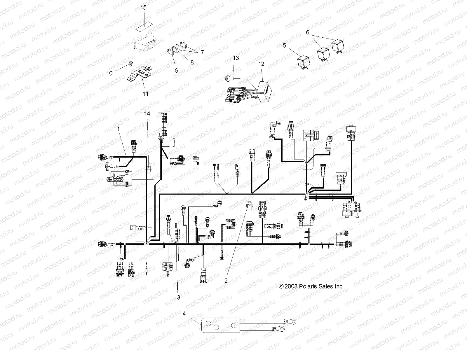 ELECTRICAL | ELECTRICAL, HARNESSES - A09TN50AX/AZ (49ATVHARNESS09SPTRG500)