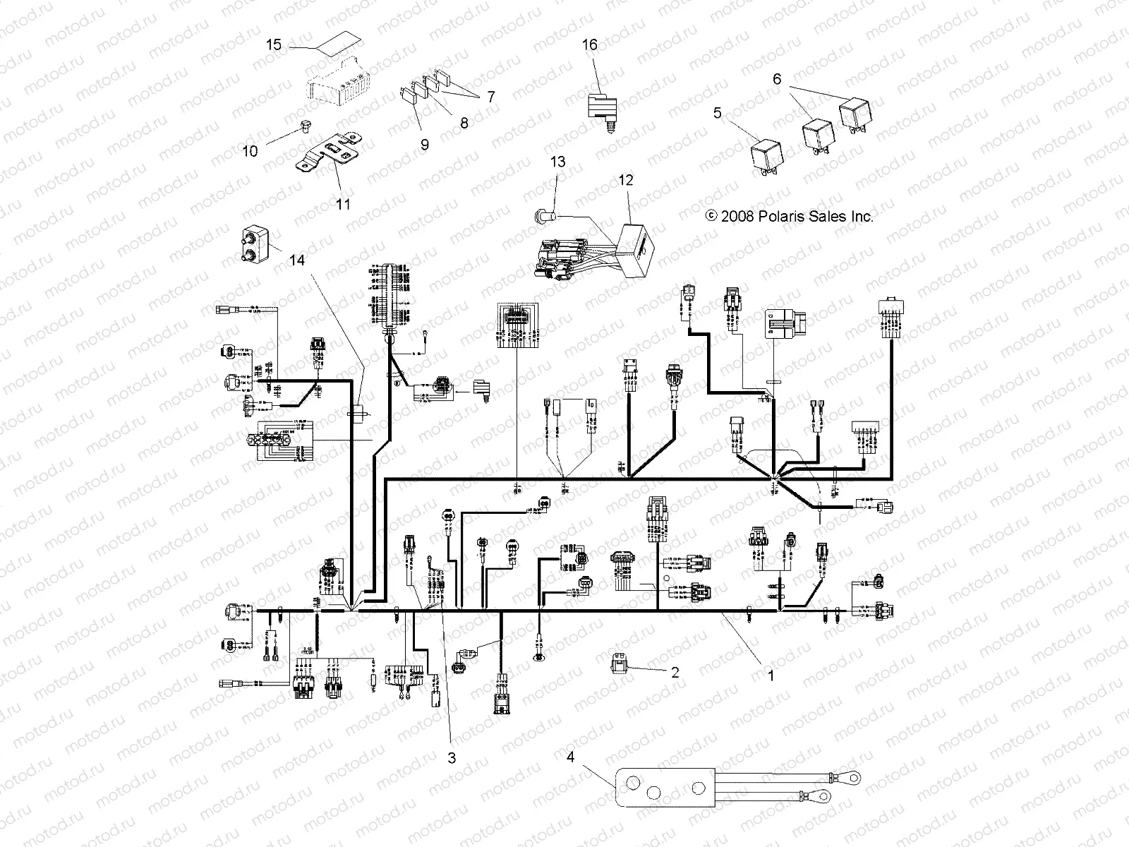 ELECTRICAL | ELECTRICAL, HARNESSES - A09TN50EA (49ATVHARNESS09SPX2500QD)
