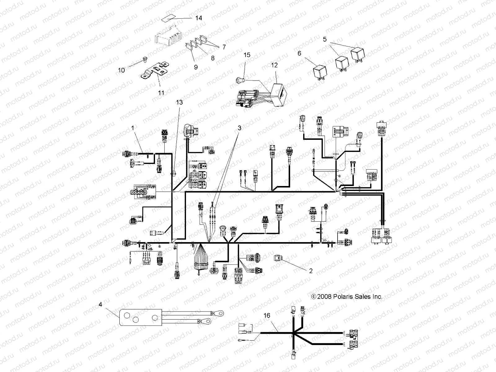 ELECTRICAL | ELECTRICAL, HARNESSES - A09TN76AL/AX/AZ (49ATVHARNESS09SPX2800AL)