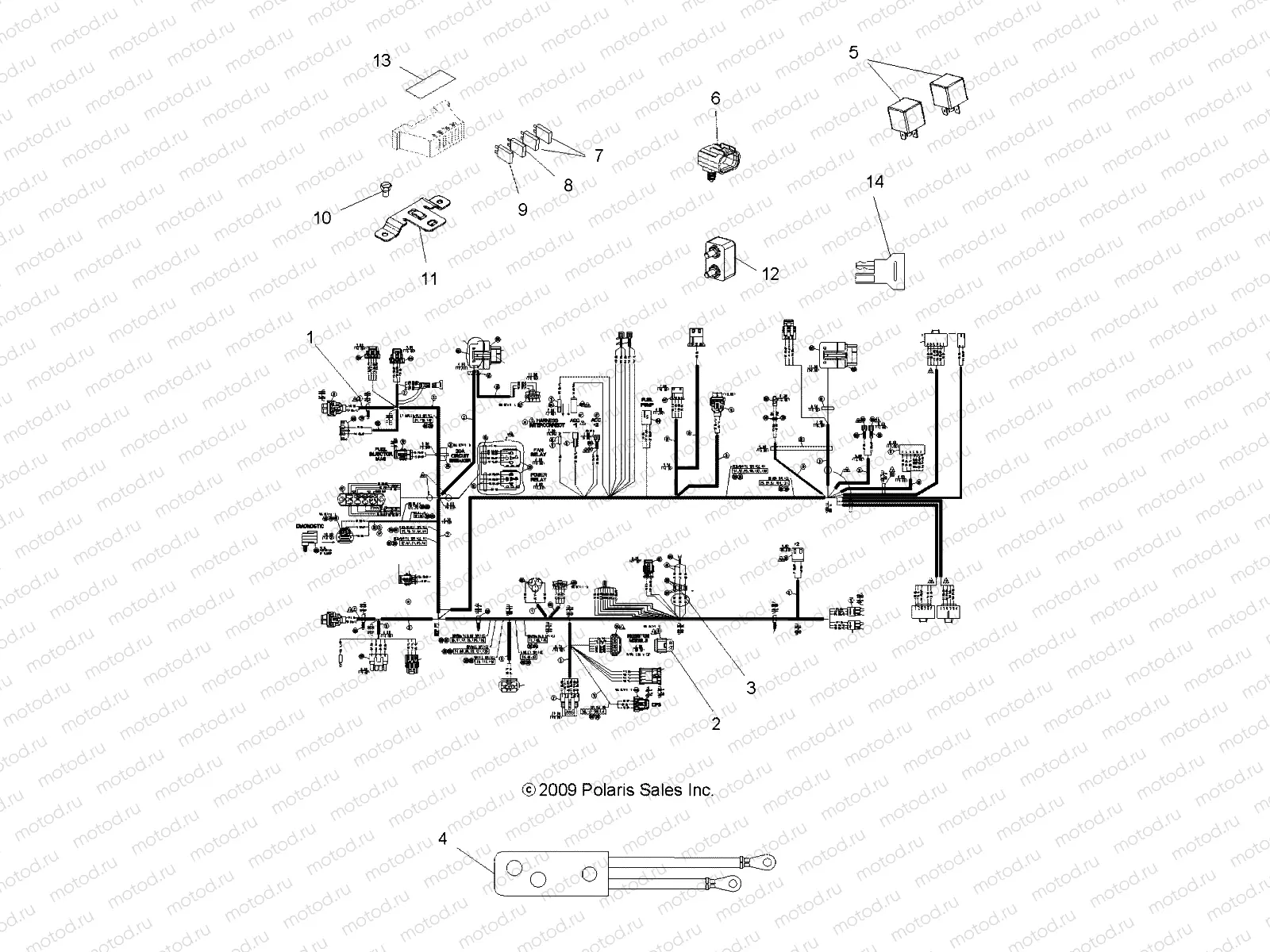 ELECTRICAL | ELECTRICAL, HARNESSES - A10CL76AA (49ATVHARNESS106X6)