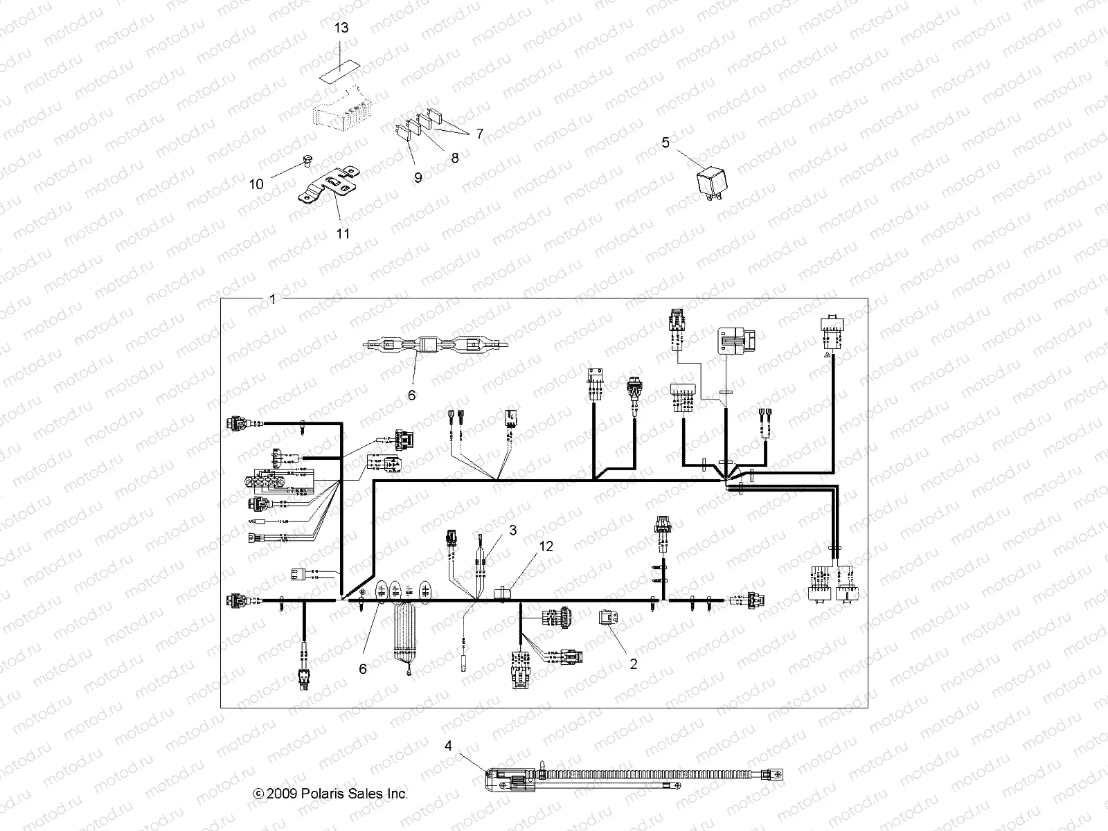 ELECTRICAL | ELECTRICAL, HARNESSES - A10DH50AX/AZ (49ATVHARNESS10SP500TRG)