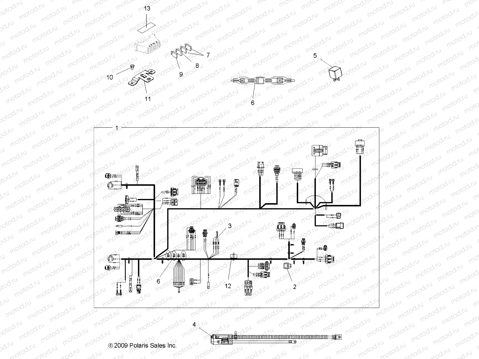 ELECTRICAL | ELECTRICAL, HARNESSES - A10DH50FX (49ATVHARNESS10SP500TRGI)