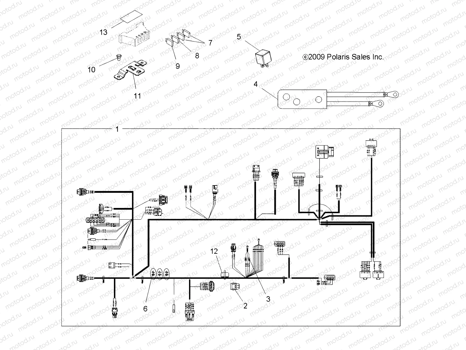 ELECTRICAL | ELECTRICAL, HARNESSES - A10MH50AJ/AX/AZ (49ATVHARNESS10SP500)