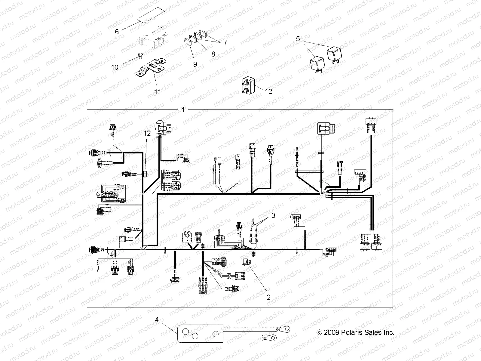 ELECTRICAL | ELECTRICAL, HARNESSES - A10MH76AJ/MN76AX/AZ (49ATVHARNESS10SP800)