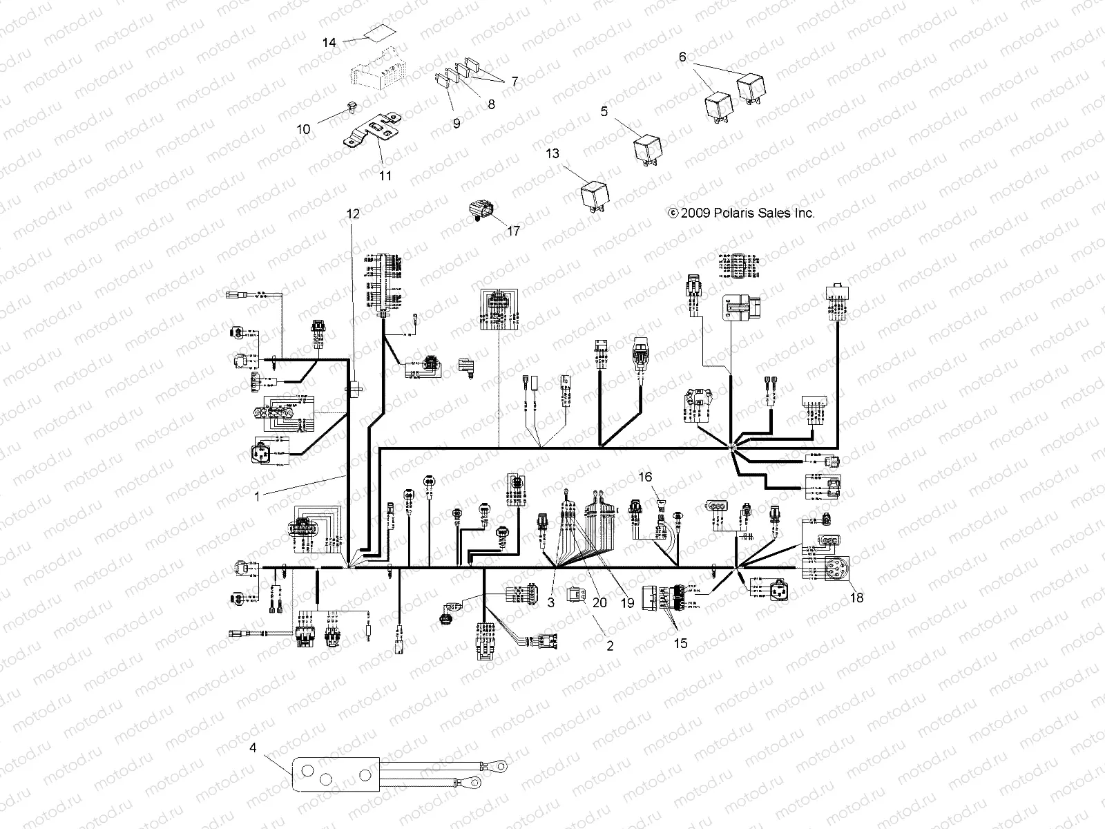 ELECTRICAL | ELECTRICAL, HARNESSES - A10MN50ET (49ATVHARNESS10SP500TR)