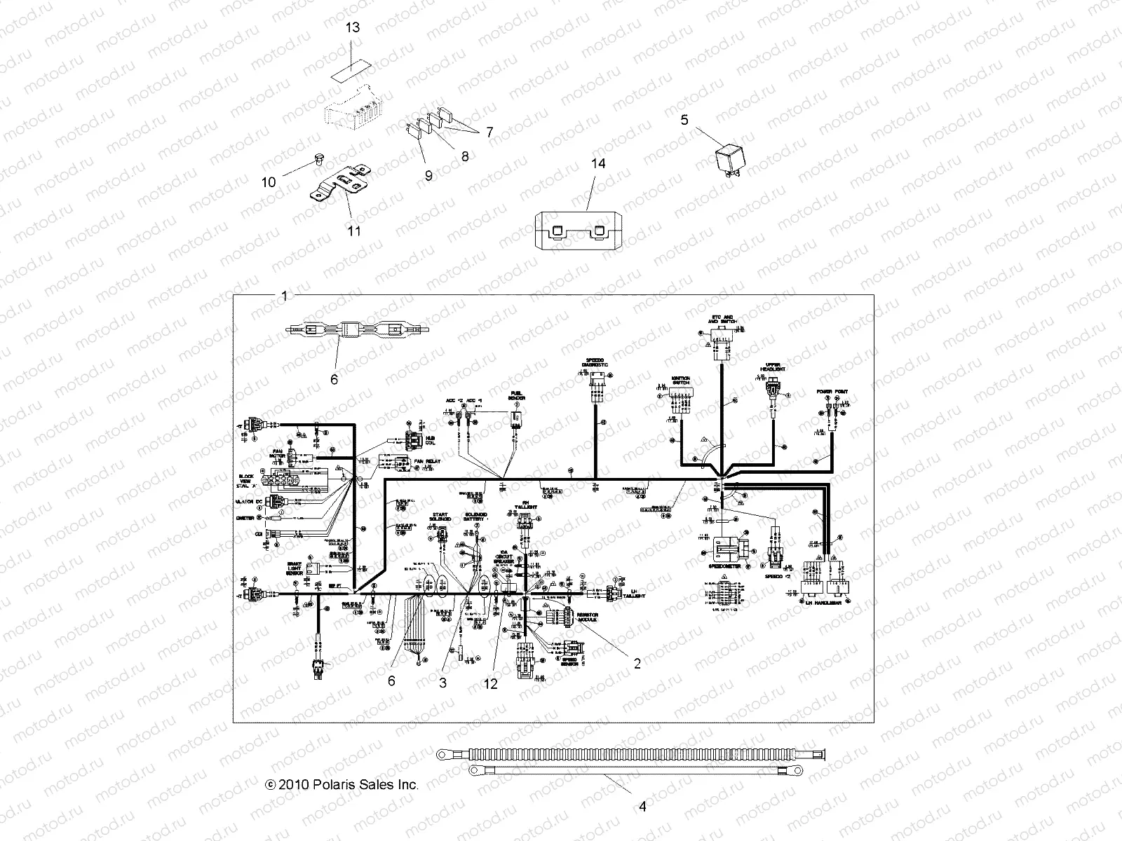 ELECTRICAL | ELECTRICAL, HARNESSES - A11DH50AX/AZ (49ATVHARNESS11SP500TRG)