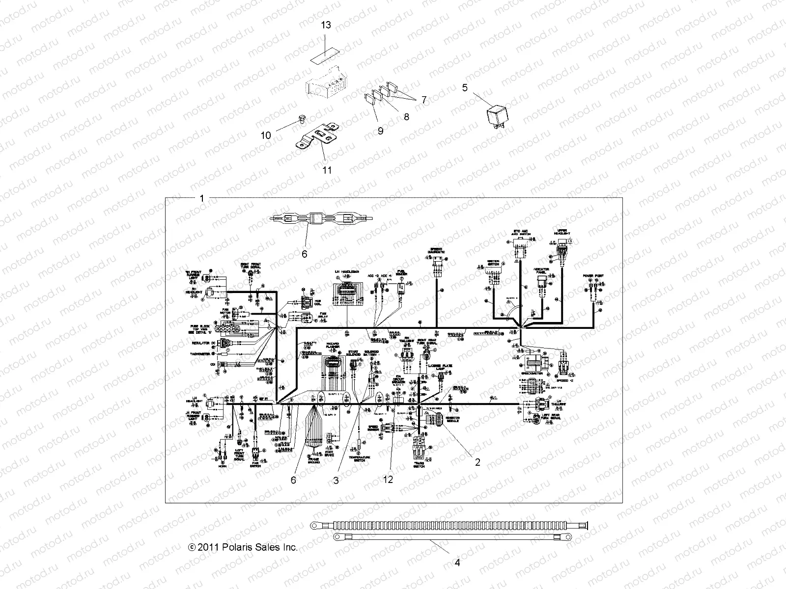 ELECTRICAL | ELECTRICAL, HARNESSES - A11DH50FX (49ATVHARNESS11SPTRG500I)