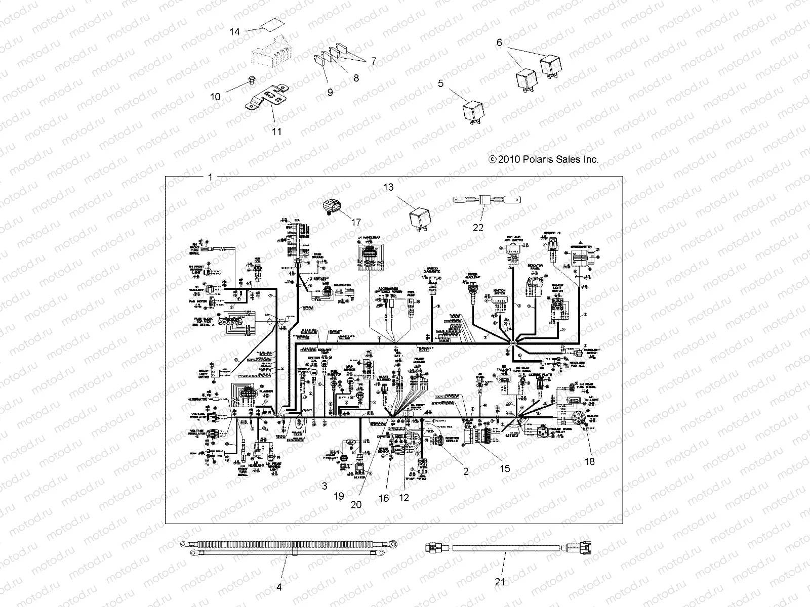 ELECTRICAL | ELECTRICAL, HARNESSES - A11MN50ET (49ATVHARNESS11SP500TR)