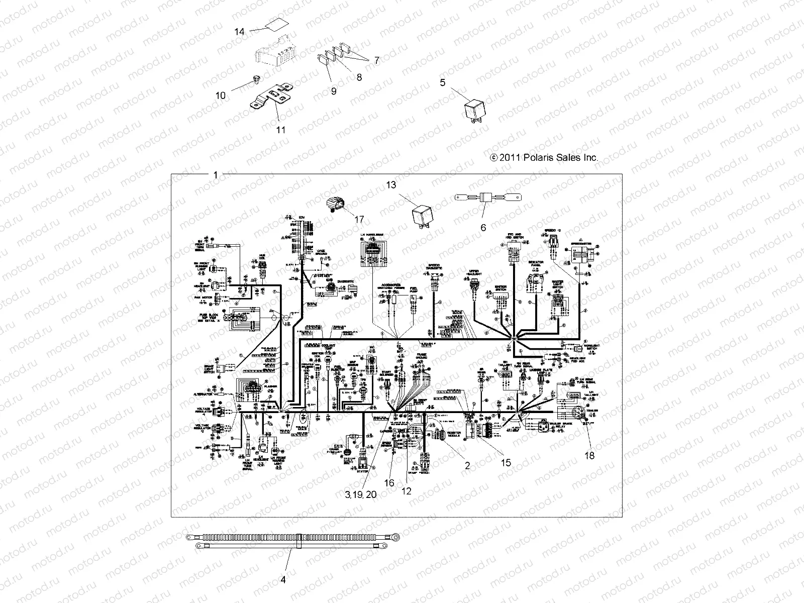 ELECTRICAL | ELECTRICAL, HARNESSES - A12MN50ET/EX (49ATVHARNESS12SP500TR)