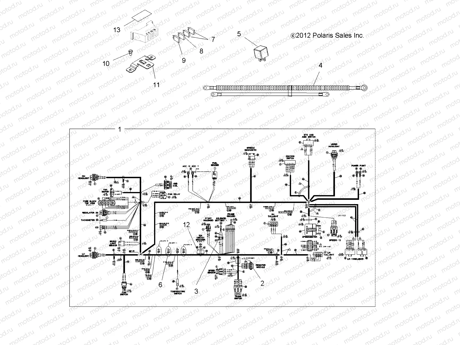 ELECTRICAL | ELECTRICAL, HARNESSES - A13MH50AJ/AQ/AX/AZ (49ATVHARNESS13SP400)
