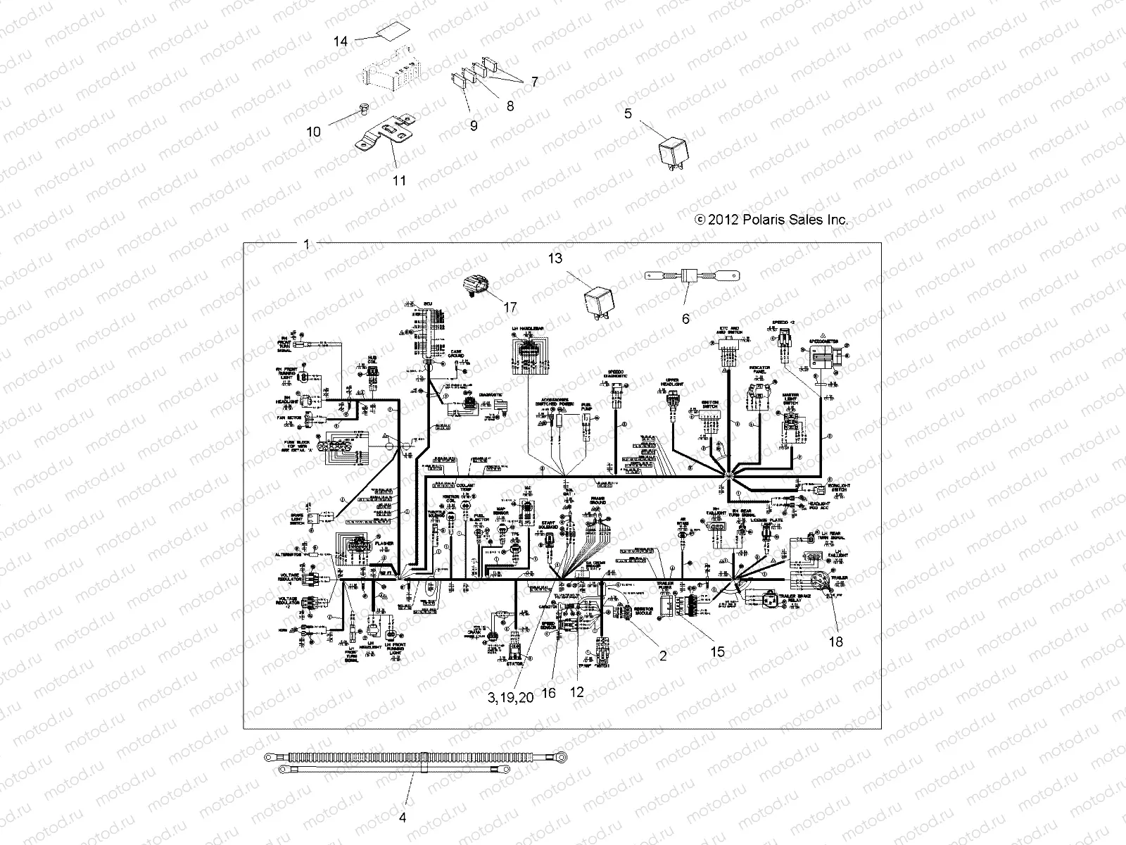 ELECTRICAL | ELECTRICAL, HARNESSES - A14MN50EM/EA (49ATVHARNESS13SP500TR)