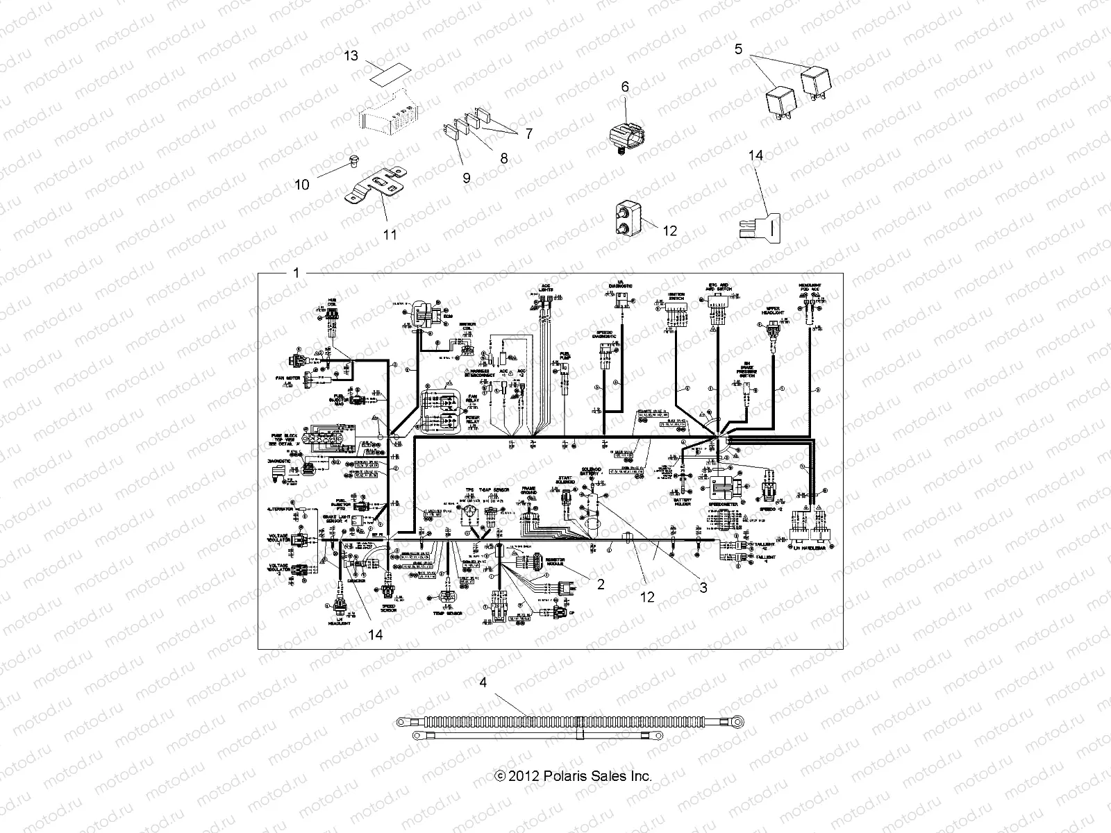 ELECTRICAL | ELECTRICAL, HARNESSES - A15S6A76FA (49ATVHARNESS136X6)