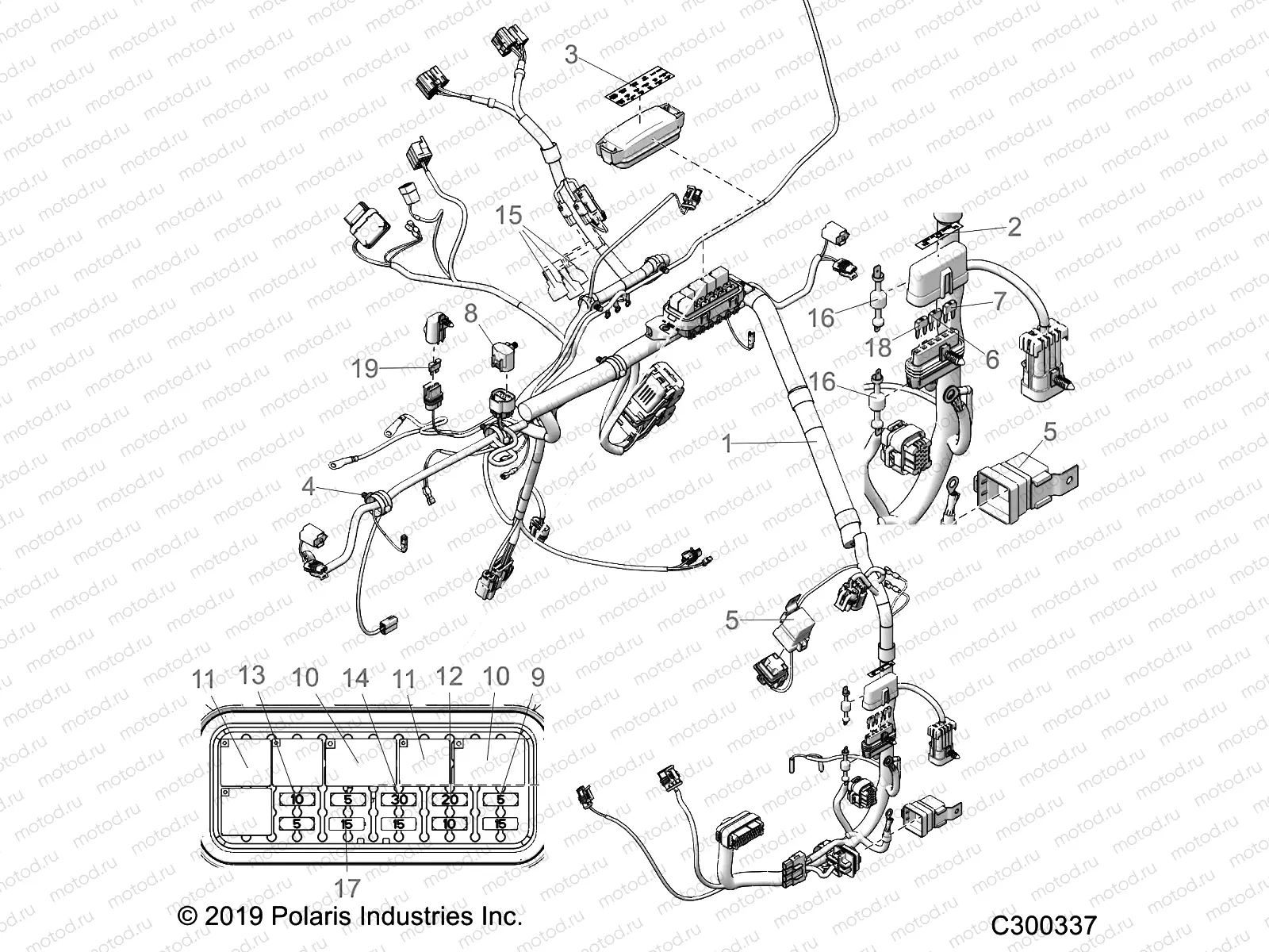 ELECTRICAL | ELECTRICAL, HARNESSES, FRONT - L22G2AEALA/DEALA/4AEALA/6AEALA (C300337)