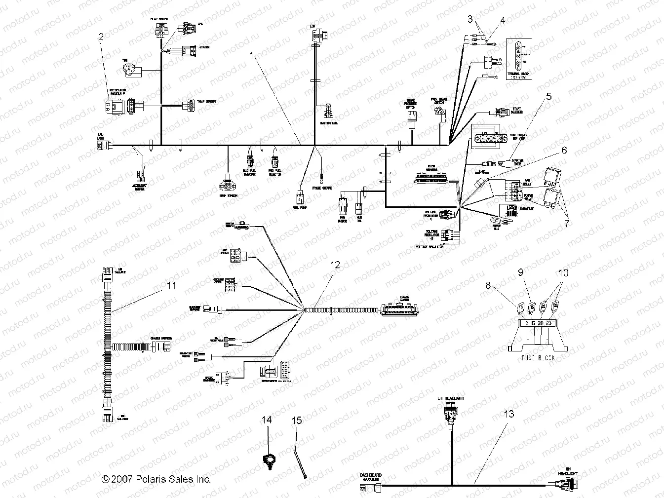 ELECTRICAL | ELECTRICAL, HARNESSES - R08RH68 ALL OPTIONS (49RGRHARNESS086X6)