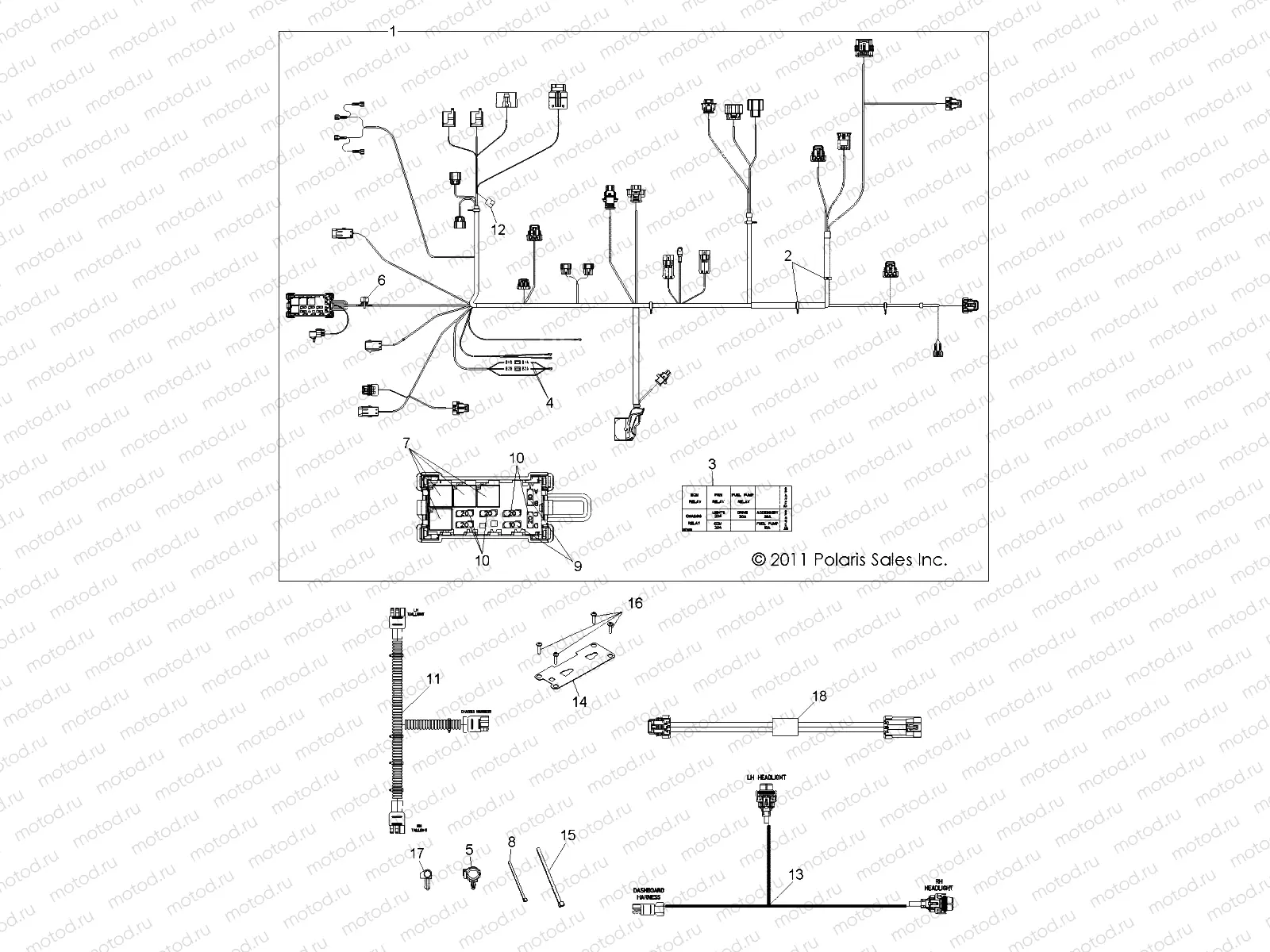 ELECTRICAL | ELECTRICAL, HARNESSES - R12HR76AG/AR (49RGRHARNESS126X6)