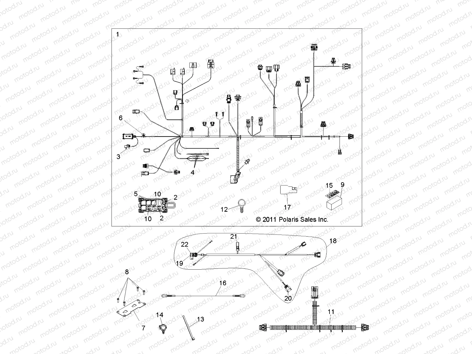 ELECTRICAL | ELECTRICAL, HARNESSES - R13WH76AG/AR/EAH/EAI (49RGRHARNESS12CREW)