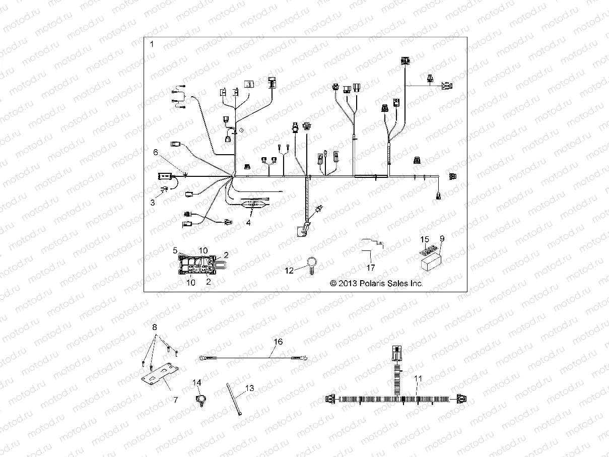 ELECTRICAL | ELECTRICAL, HARNESSES - R14WH76AA (49RGRHARNESS14800CREW)