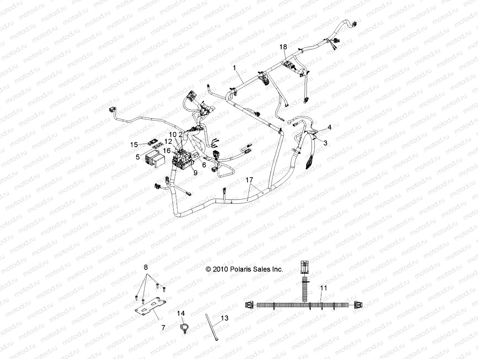 ELECTRICAL | ELECTRICAL, HARNESSES - R14WH90DG (49RGRHARNESS11DCREW)
