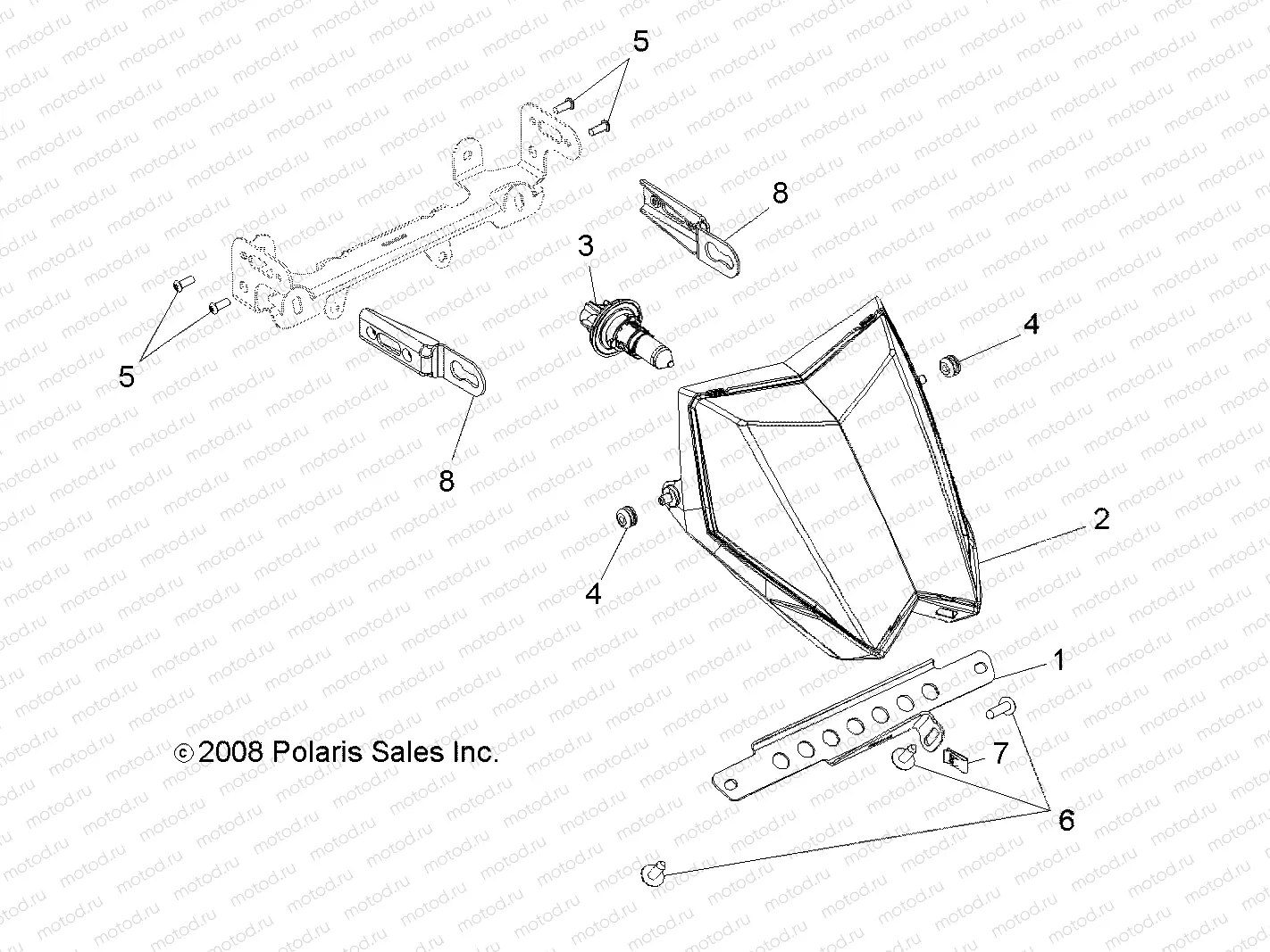 ELECTRICAL | ELECTRICAL, HEADLIGHT - A10NA32AA (49ATVHEADLIGHT10TBLZR)