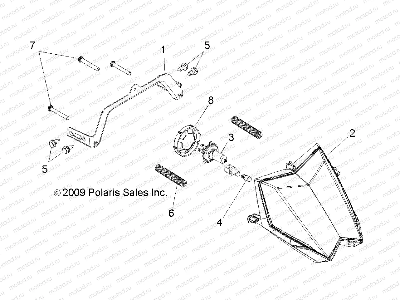 ELECTRICAL | ELECTRICAL, HEADLIGHT - A12NA32FA (49ATVHEADLIGHT10TBI)