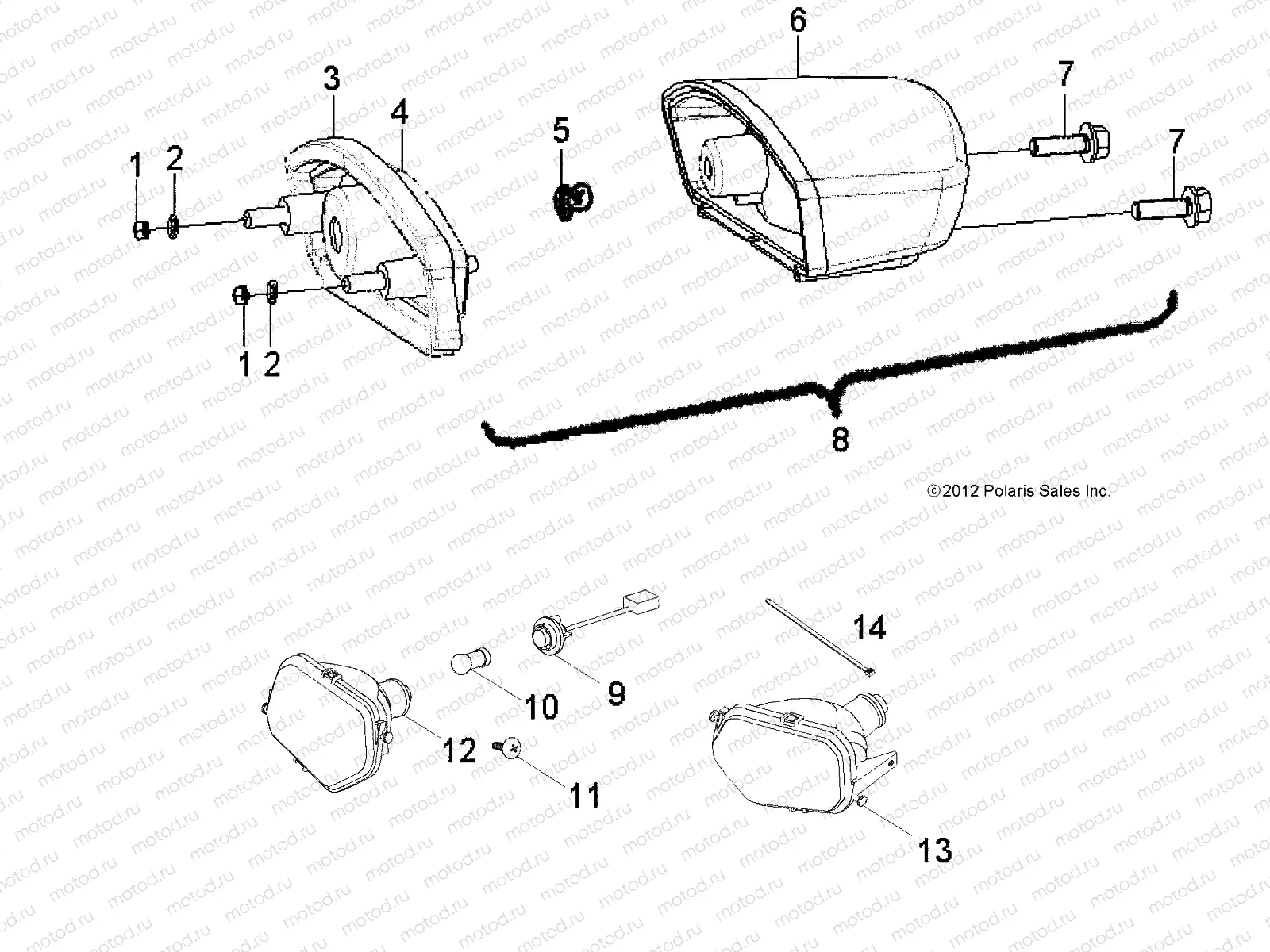 ELECTRICAL | ELECTRICAL, HEADLIGHT and TAILLIGHT - R14VA17AA/AF (49RGRTAILLAMPS13RZR170)
