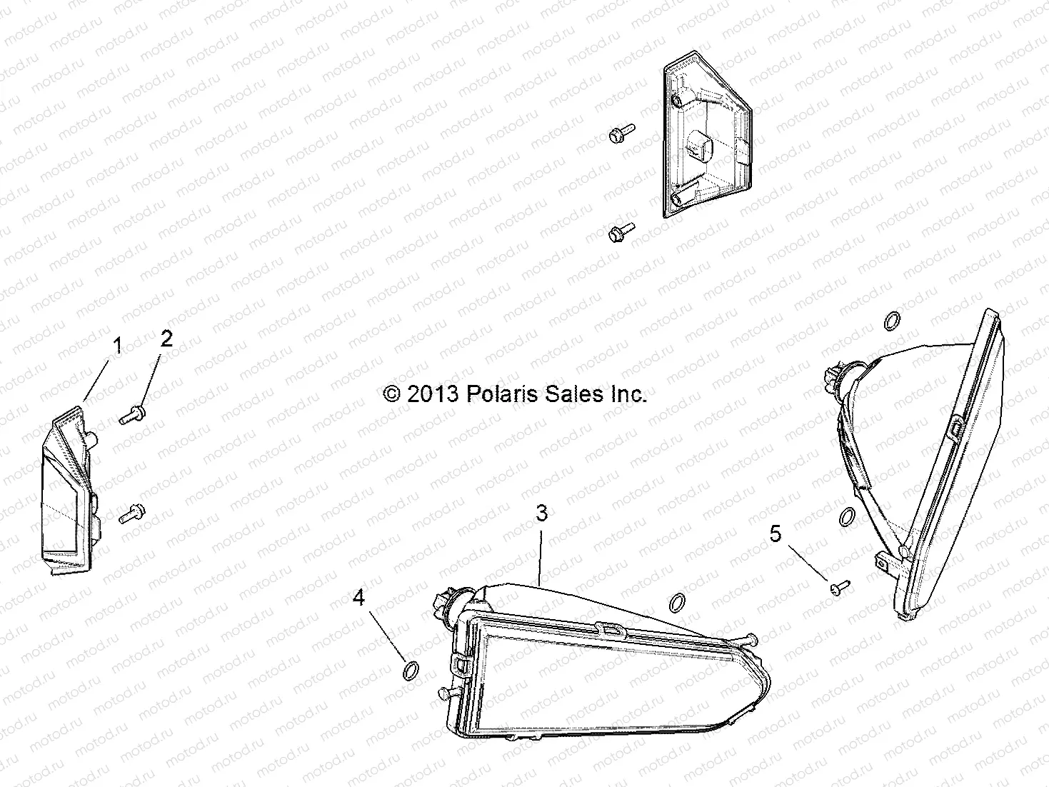 ELECTRICAL | ELECTRICAL, HEADLIGHT AND TAILLIGHT - R16B1PD1AA/2P (49BRUTUSHEADLIGHT13)