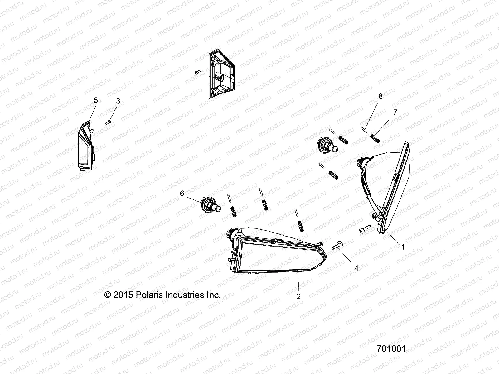 ELECTRICAL | ELECTRICAL, HEADLIGHT and TAILLIGHT - R16RTE87F1/U87FK (701001)