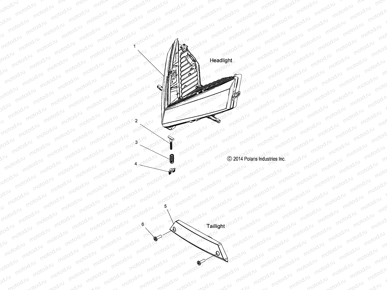ELECTRICAL | ELECTRICAL, HEADLIGHT and TAILLIGHT - S21EDB6PSL (49SNOWHEADLGHT15PROS)