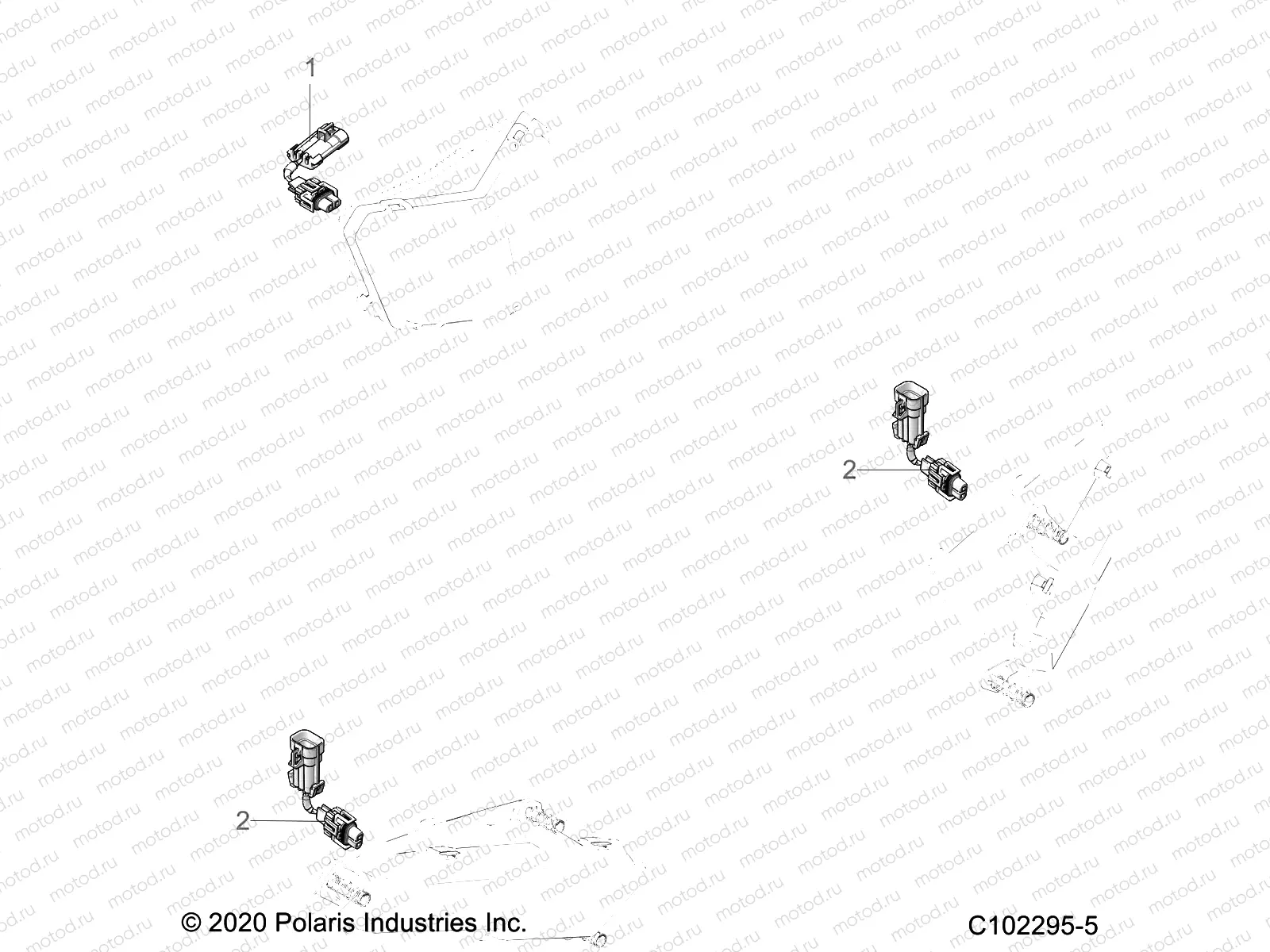 ELECTRICAL | ELECTRICAL, HEADLIGHT HARNESS JUMPER - A22SEZ57BM/BN (C102295-5)