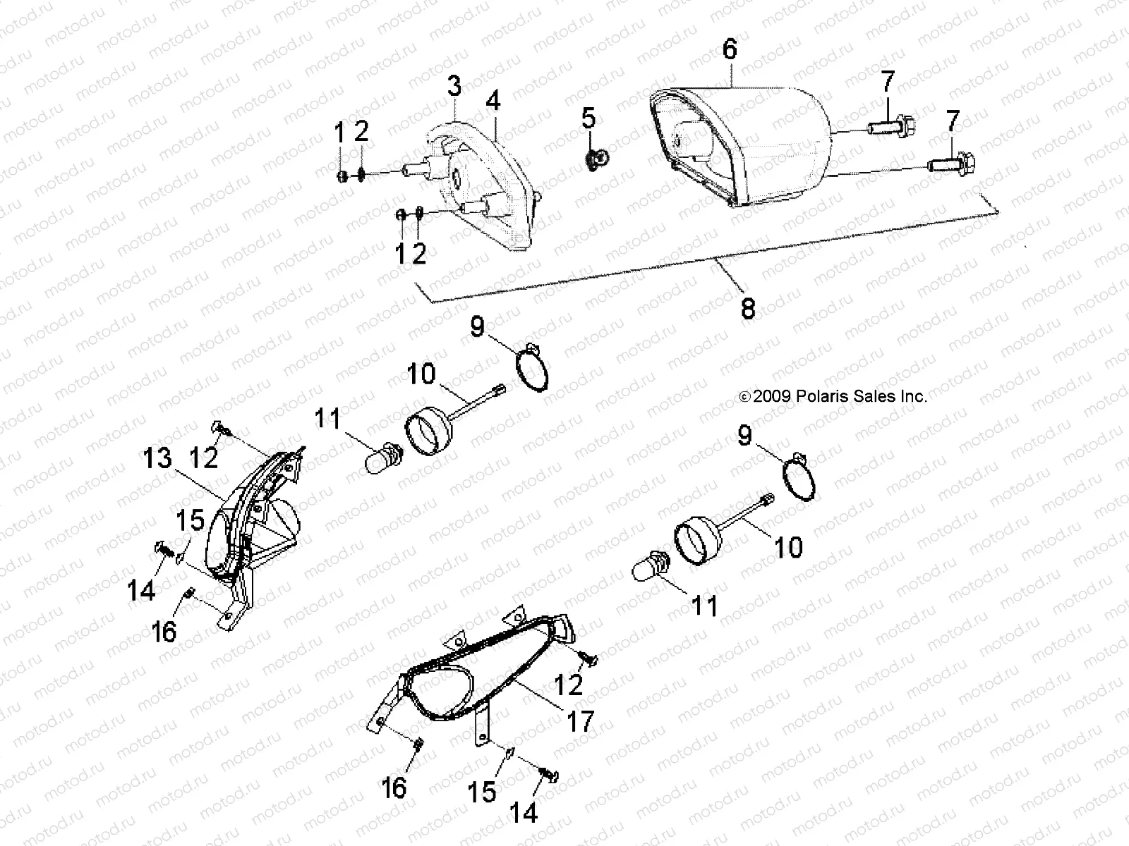 ELECTRICAL | ELECTRICAL, HEADLIGHTand TAILLIGHT - A14KA05AD/AF (49ATVHEADLIGHT10OUT50)