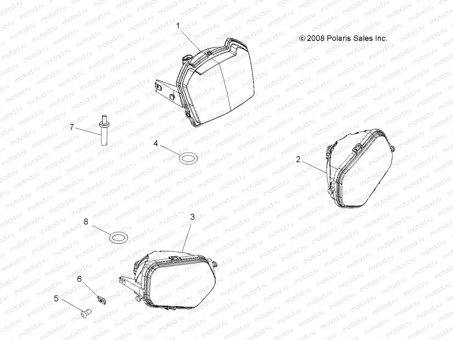 ELECTRICAL | ELECTRICAL, HEADLIGHTS - A09ZX85/8X ALL OPTIONS (49ATVHEADLTASM09SPXP550)