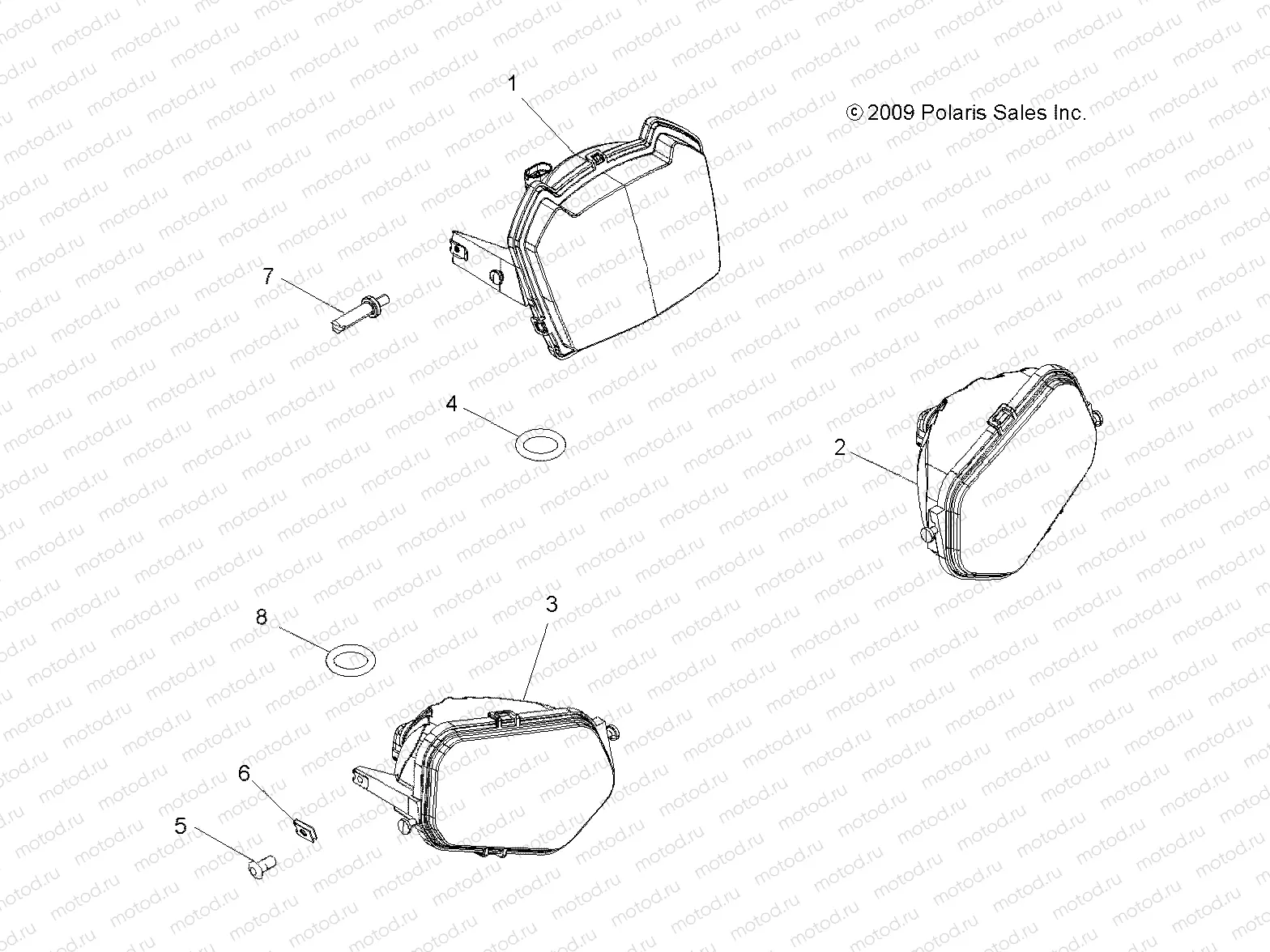 ELECTRICAL | ELECTRICAL, HEADLIGHTS - A15SXE85AS/AM/A85AA/AC/AJ (49ATVHEADLTASM10SPXP550)