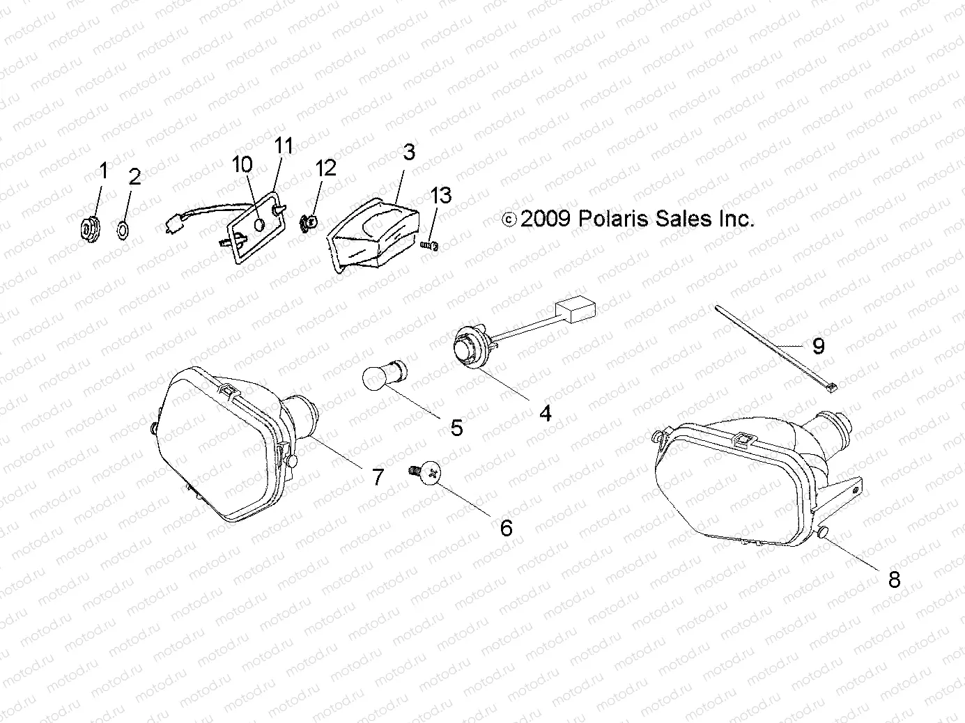 ELECTRICAL | ELECTRICAL, HEADLIGHTS and TAILLIGHTS - A10VA17AA/AD (49RGRTAILLAMPS10RZR170)