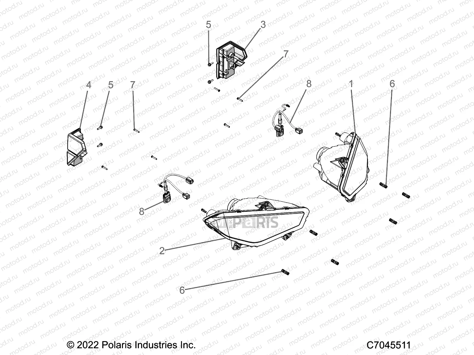ELECTRICAL | ELECTRICAL, HEADLIGHTS AND TAILLIGHTS - R22RRED4FA/NA/SCA/SCM (C7045511)