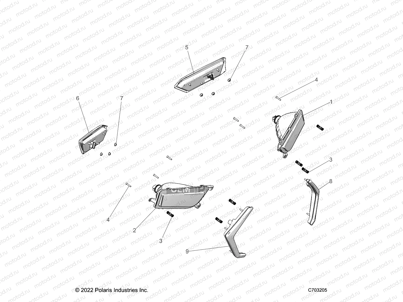 ELECTRICAL | ELECTRICAL, HEADLIGHTS AND TAILLIGHTS - Z23A5P87A4/K87A4/A87A2(C703205)