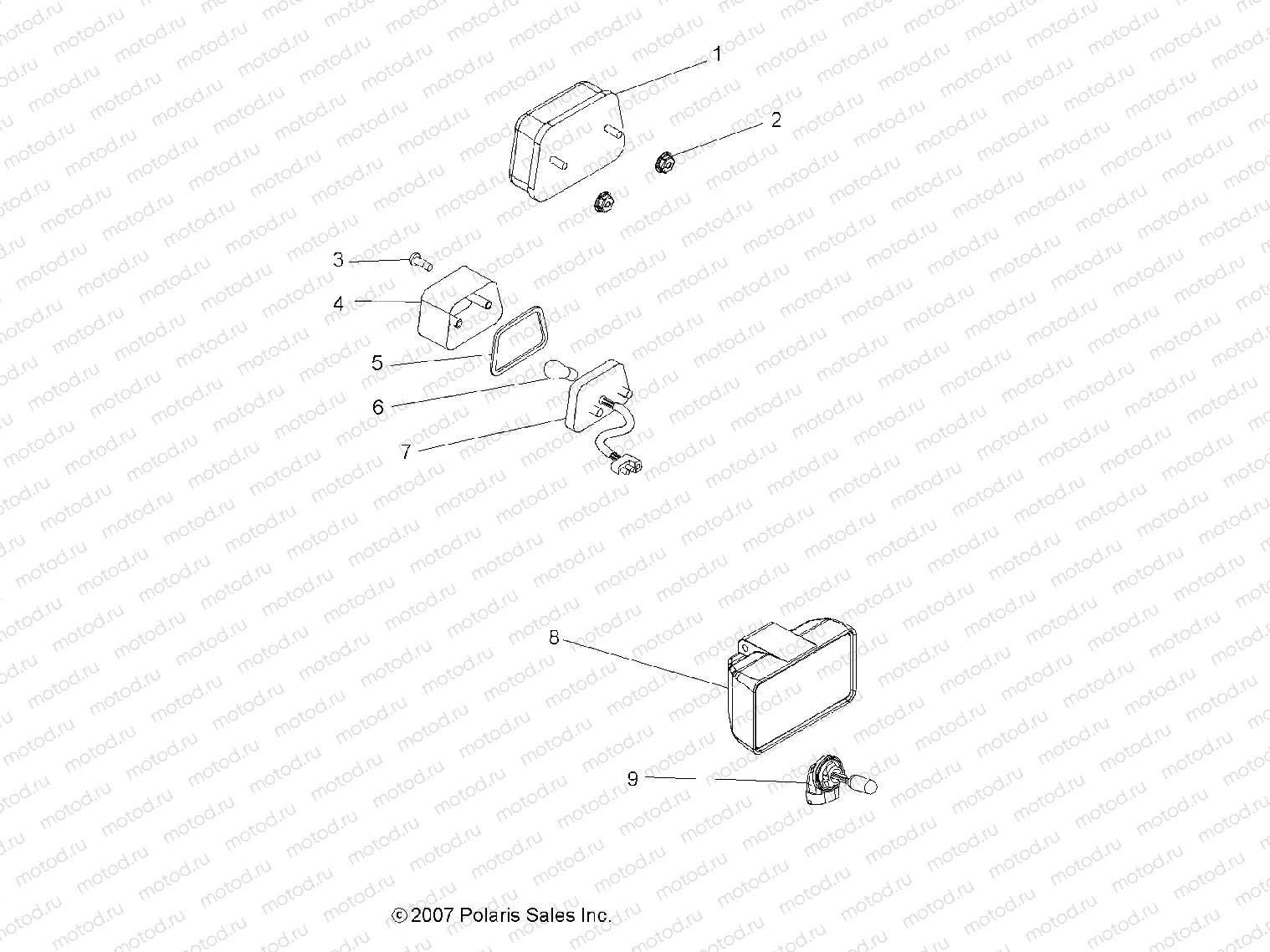 ELECTRICAL | ELECTRICAL, HEADLIGHTS, TAILIGHTS and BULBS - A08CA32AA (49ATVHEADLIGHT08BOSS)