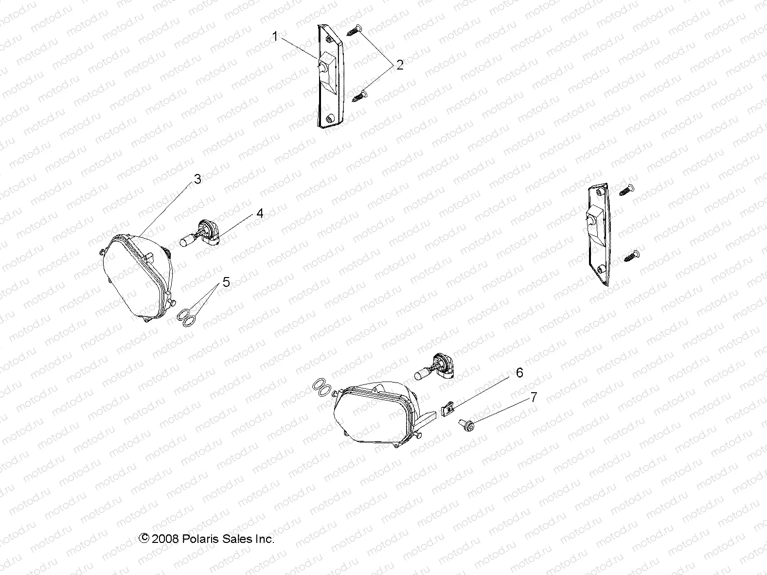 ELECTRICAL | ELECTRICAL, HEADLIGHTS, TAILLIGHTS and BULBS - R10TH76/TY76 ALL OPTIONS (49RGRTAILLAMPS097004X4)