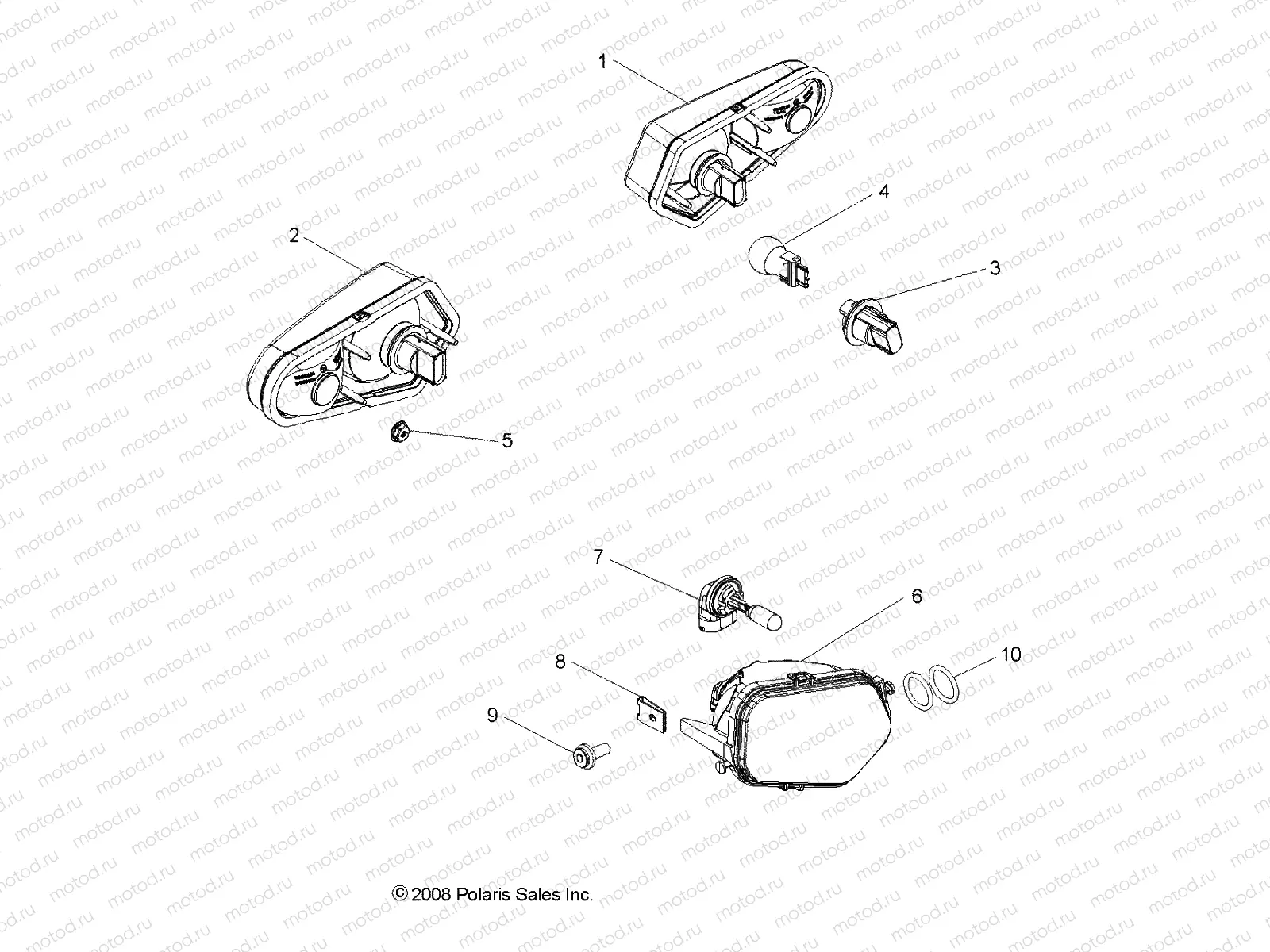 ELECTRICAL | ELECTRICAL, HEADLIGHTS, TAILLIGHTS and BULBS - R10XH76AA (49RGRTAILLAMPS09RZR)