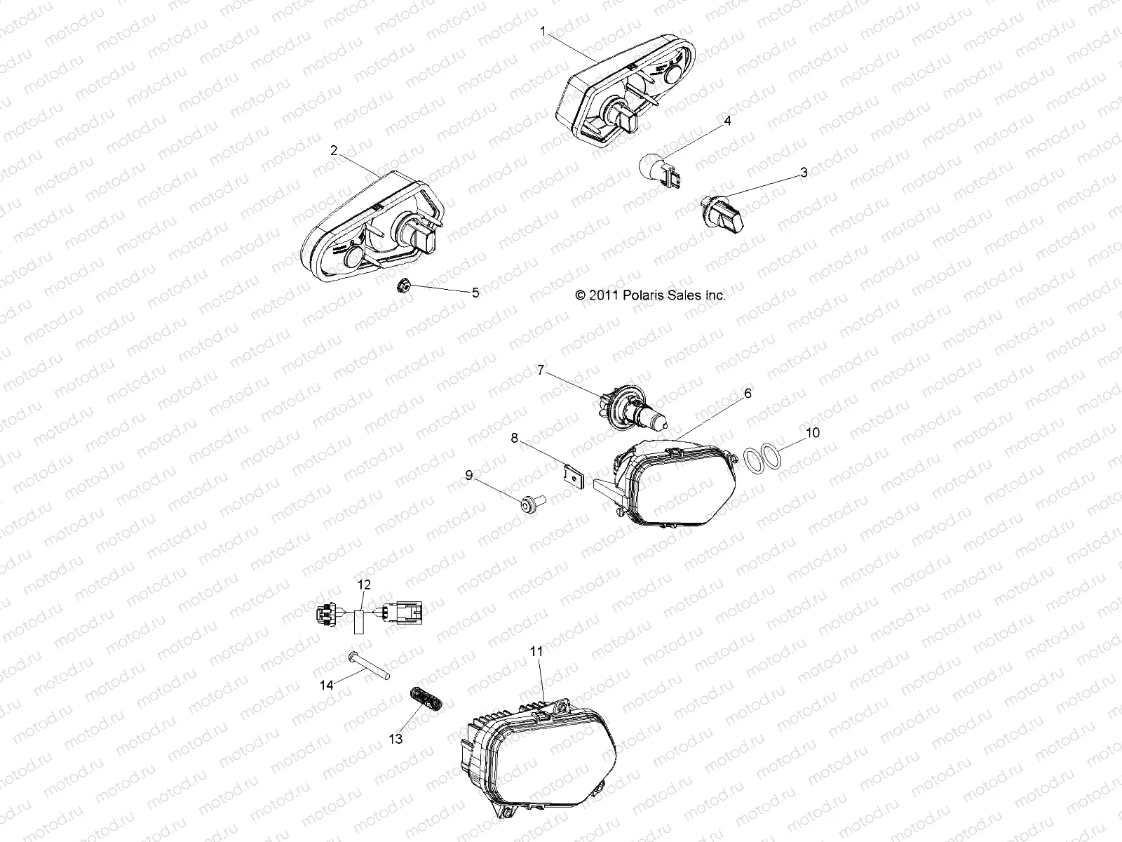 ELECTRICAL | ELECTRICAL, HEADLIGHTS, TAILLIGHTS and BULBS - R11VE76AC/AD/AT/AW/AZ (49RGRTAILLAMPS11RZRS)