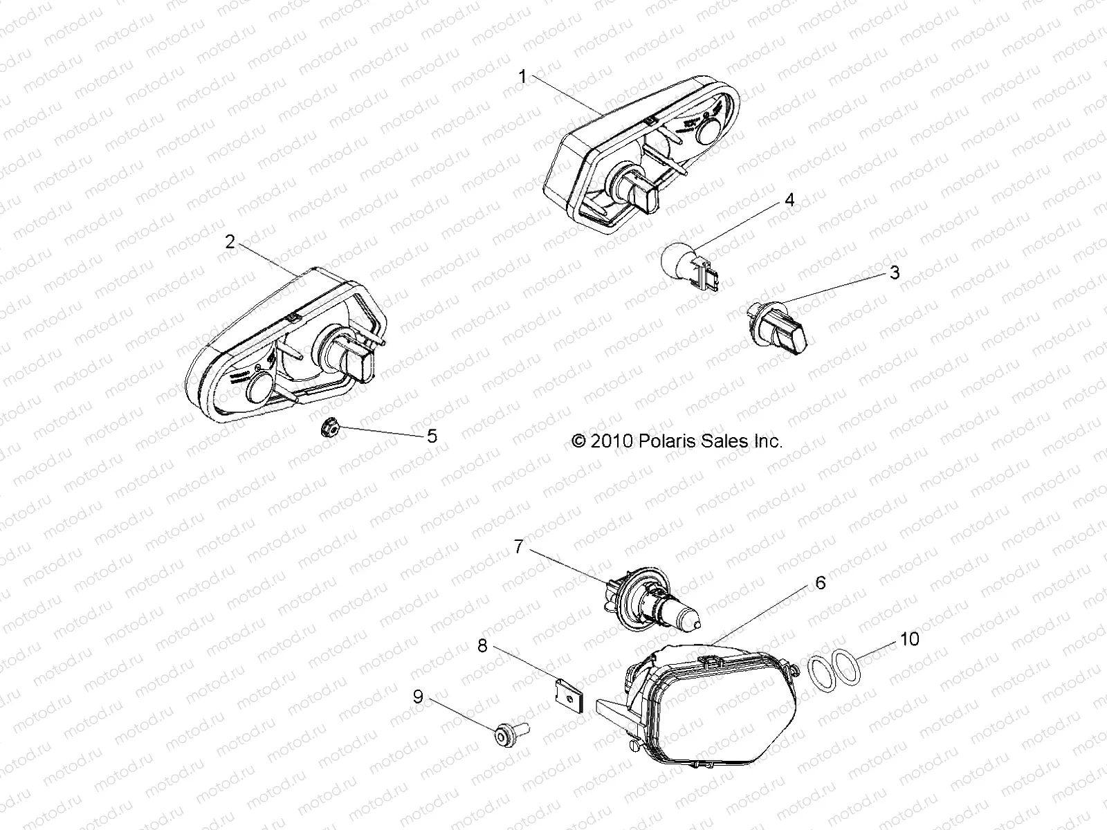 ELECTRICAL | ELECTRICAL, HEADLIGHTS, TAILLIGHTS and BULBS - R12XE76AD/7EAB/EAO (49RGRTAILLAMPS11RZR)